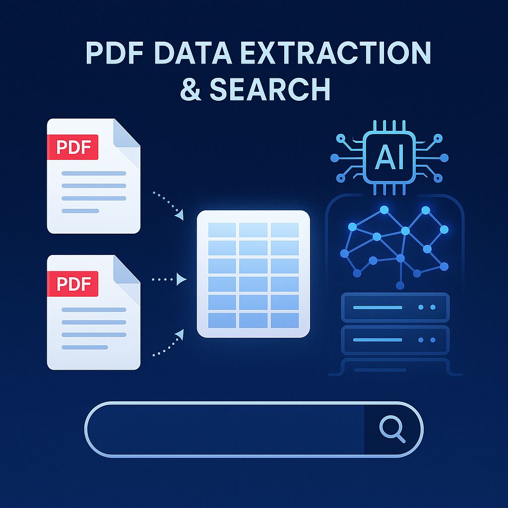 PDF Data Extraction and Search Solution